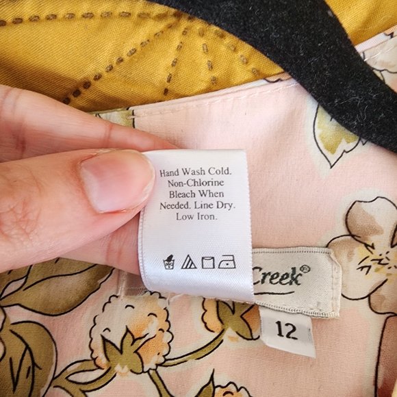 Vintage 90s Coldwater Creek Pink Cotton Dress,  Size US/12 - Picture 4 of 4